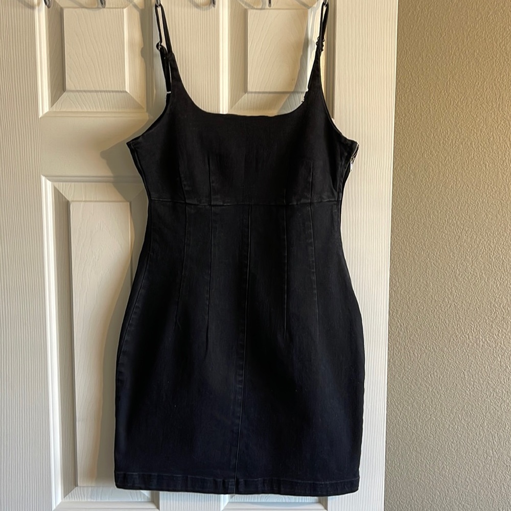 Forever 21 Woven Black Denim Dress